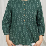 Mosaic Ikat Hand Embroidered Top