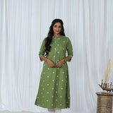 Pistachio South Cotton Embroidery Kurta