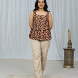 Noir Kalamkari Frilled Top