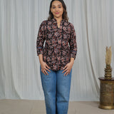 Sapphire Handblock Kalamkari Top
