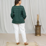 Mosaic Ikat Hand Embroidered Top