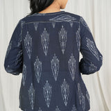 Space Ikat Hand Embroidered Top