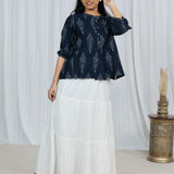 Space Ikat Hand Embroidered Top