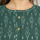 Mosaic Ikat Hand Embroidered Top
