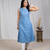 Lapis South Cotton Embroidery Kurta