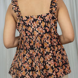 Noir Kalamkari Frilled Top