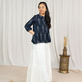 Space Ikat Hand Embroidered Top
