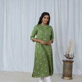 Pistachio South Cotton Embroidery Kurta
