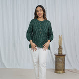 Mosaic Ikat Hand Embroidered Top