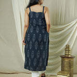 Midnight Echo Ikkat Strap Kurta