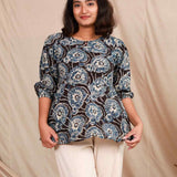 Flora Handblock Kalamkari Top