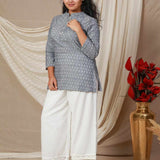 Grey Artline Ikat top