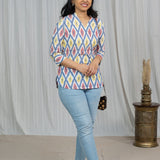 Prismatic Weave Ikat Top