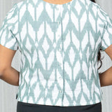 Mint Weave Ikat Crop Top