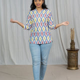 Prismatic Weave Ikat Top