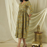 Antique Sunshine Kalamkari Dress