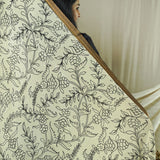 Black And White Kalamkari Cotton Silk Duppata - Beige